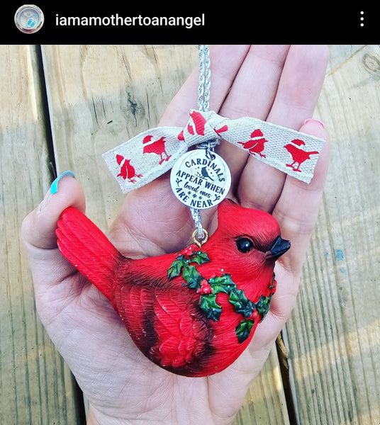 Limited Edition - "Cardinals Appear When Loved Ones Are Near" Christmas Ornament, Version 2