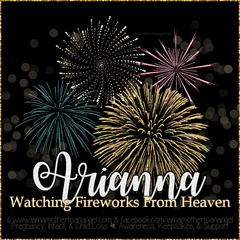 Digital Personalized Keepsake Graphic - Watching Fireworks In Heaven - New Years 2019