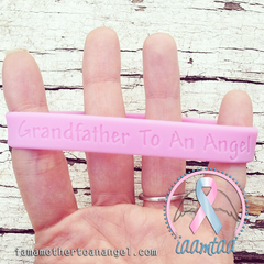 Wristband - Grandfather To An Angel - Baby Pink