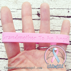 Wristband - Grandmother To An Angel - Baby Pink