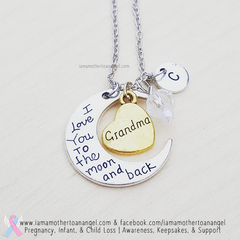 Grandma - I Love You To The Moon & Back Necklace
