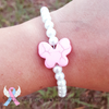 Personalized Howlite Butterfly Bracelet - Your choice of color!