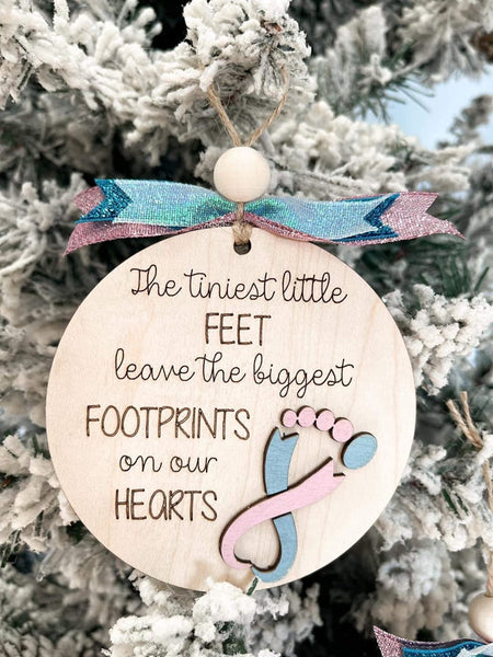 Footprints On Our Heart Ornament