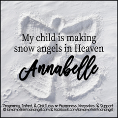Digital Personalized Keepsake Graphic - Snow Angels In Heaven Offer