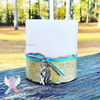 Gold Brushed Memorial Candle - Your choice of ribbon color