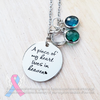 A Piece Of My Heart Lives In Heaven - Engraved Necklace - Personalized!
