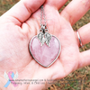 Crystal Heart Necklace w/ Angel Wings - Your choice of crystal type