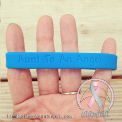 Wristband - Aunt To An Angel - GITD Blue