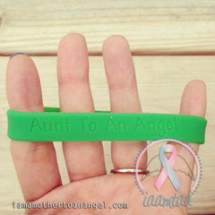 Wristband - Aunt To An Angel - GITD Green
