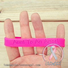 Wristband - Aunt To An Angel - Hot Pink