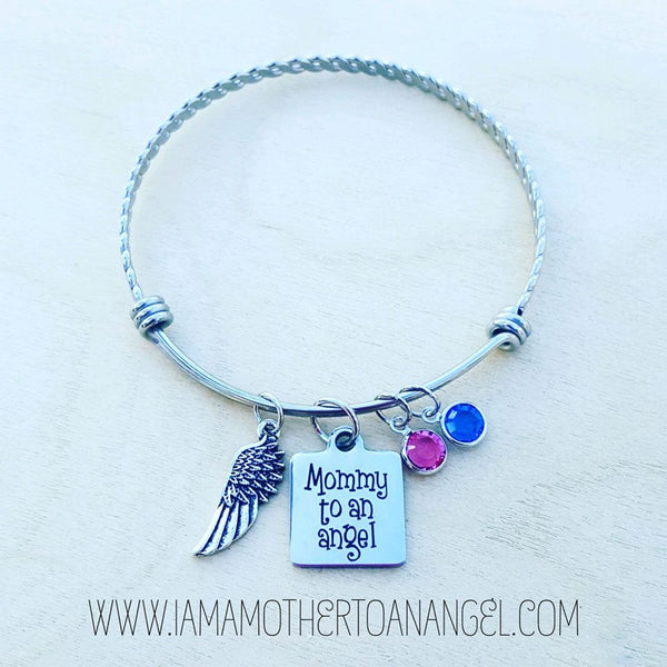 ---- To An Angel Adjustable Bangle (Your choice Mommy or Mummy)