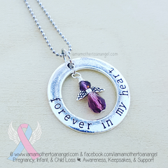 Forever In My Heart - Birthstone Angel - Necklace