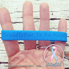 Wristband - Grandfather To An Angel - GITD Blue