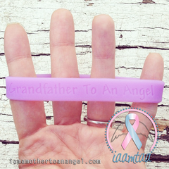 Wristband - Grandfather To An Angel - Lavender