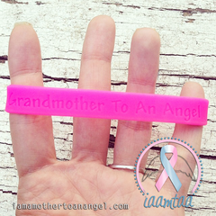Wristband - Grandmother To An Angel - Hot Pink