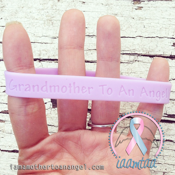 Wristband - Grandmother To An Angel - Lavender