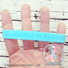 Wristband - Grandmother To An Angel - Baby Blue