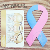 SMALL Pink & Blue Awareness Ribbon Magnet for Car/Fridge - Approx 4" Tall