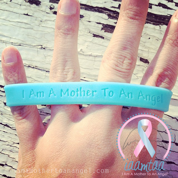 Wristband - I Am A Mother To An Angel - Baby Blue