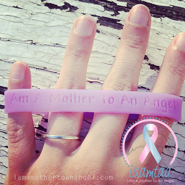 Wristband - I Am A Mother To An Angel - Lavender