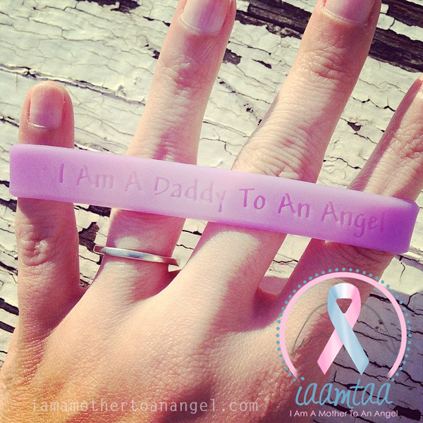 Wristband - I Am A Daddy To An Angel - Lavender