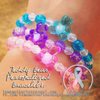 Personalized Bracelet w/ Teddy Bear - Purple & Clear