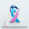 9.25 Sterling Silver, Small Pink & Blue Awareness Ribbon Pin
