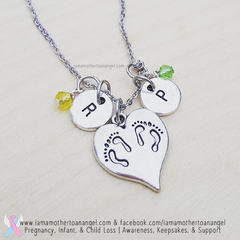 Twin Footprints Necklace