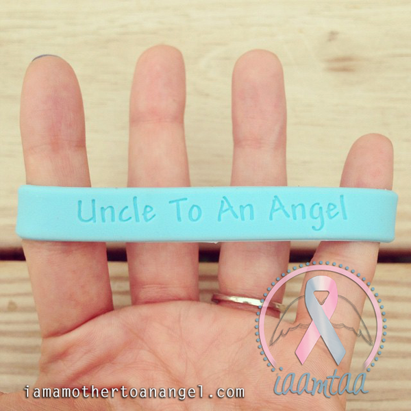Wristband - Uncle To An Angel - Baby Blue