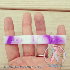 Wristband - Uncle To An Angel - Purple/White