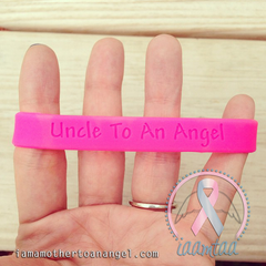 Wristband - Uncle To An Angel - Hot Pink