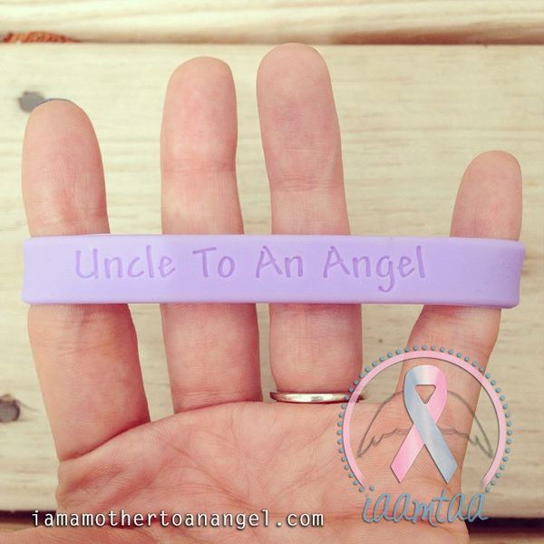 Wristband - Uncle To An Angel - Lavender
