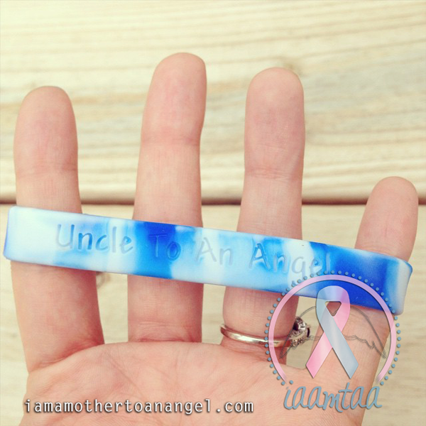 Wristband - Uncle To An Angel - Blue/White